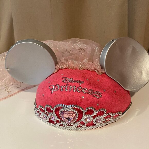 Disney‎ Parks Princess Ears Tiara Veil Hat “Chloe” Embroidered - Picture 1 of 6